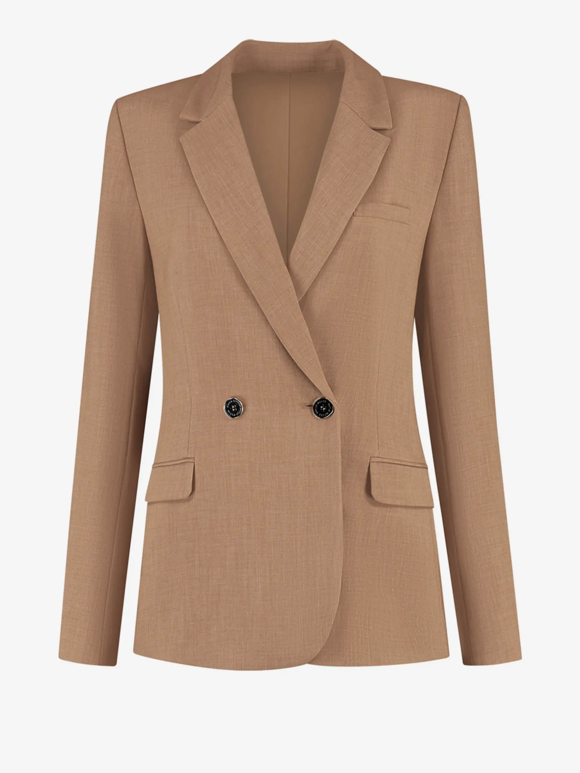 Aansluitende blazer met detail op schouders