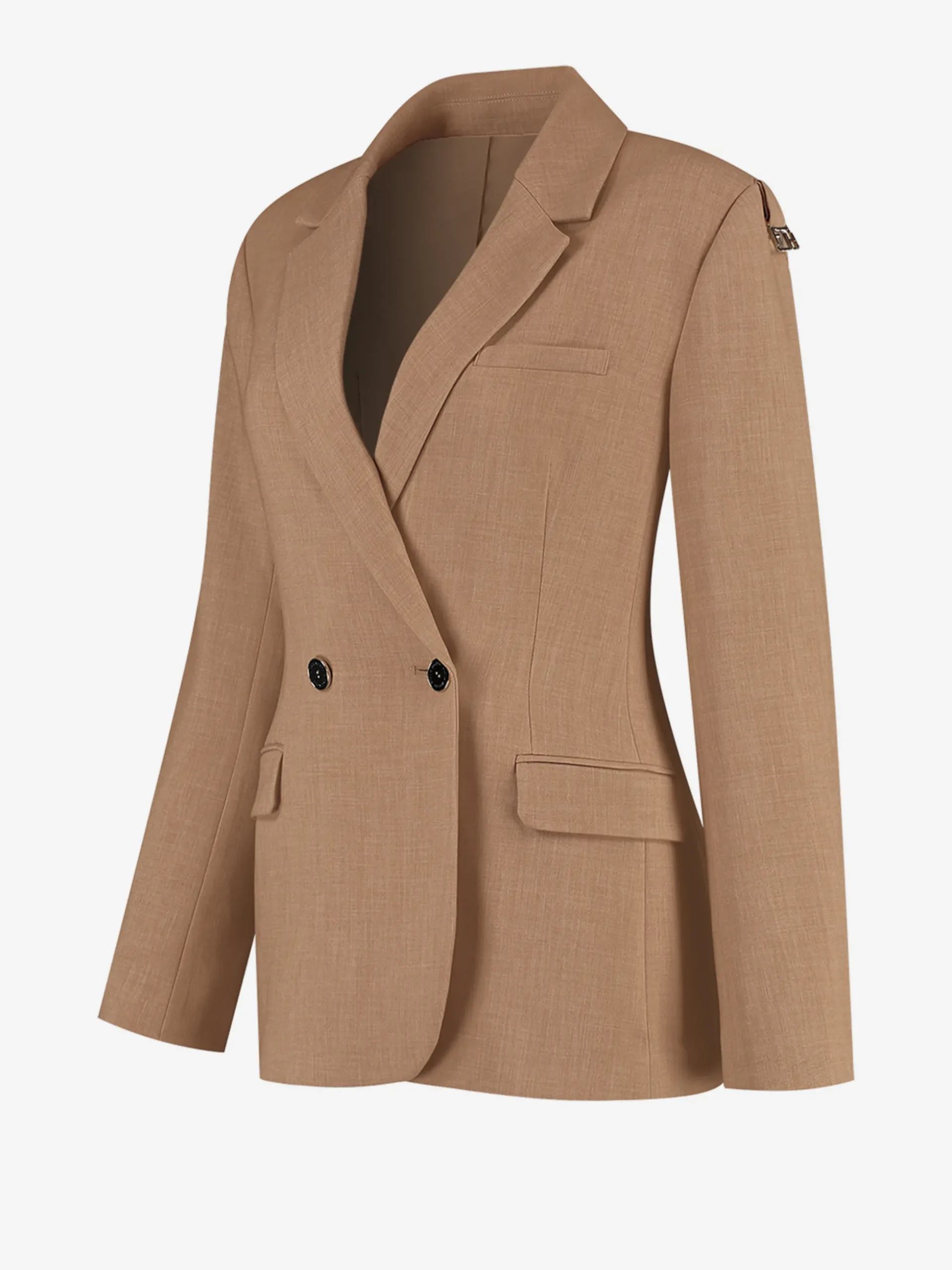 Aansluitende blazer met detail op schouders