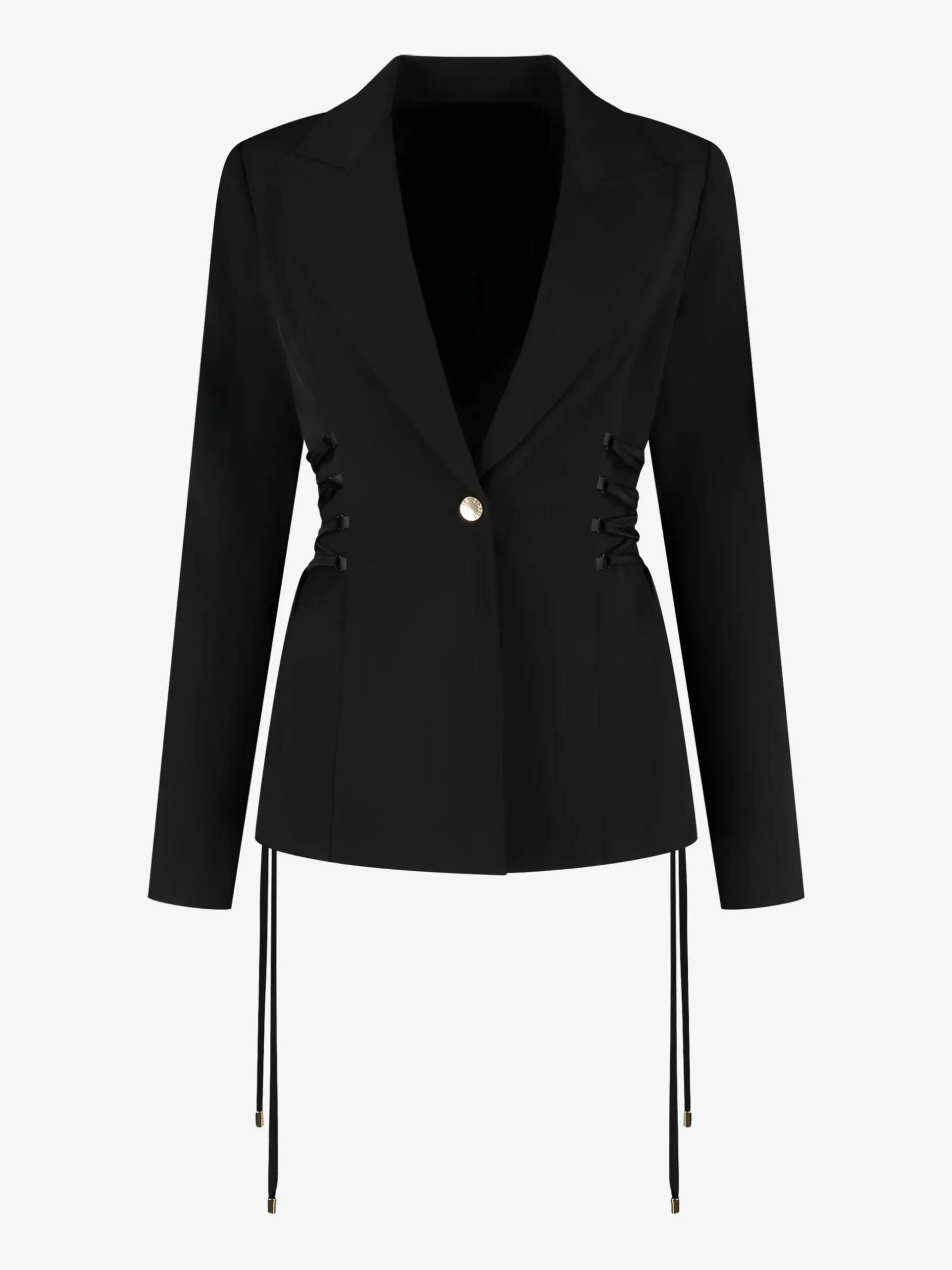 Aansluitende blazer met veter details