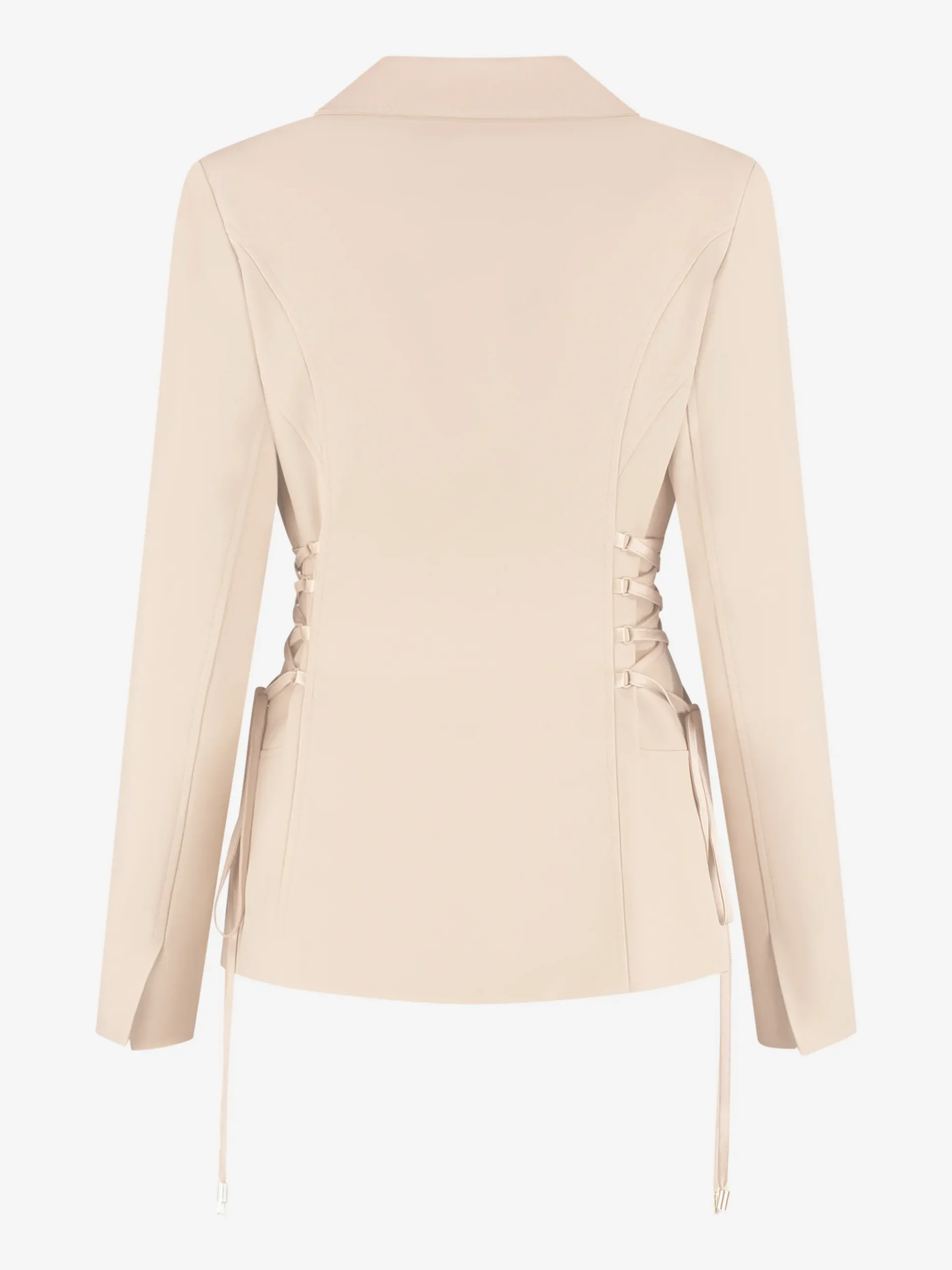 Aansluitende blazer met veter details