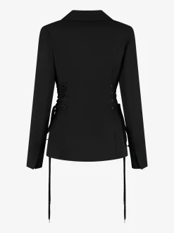 Aansluitende blazer met veter details