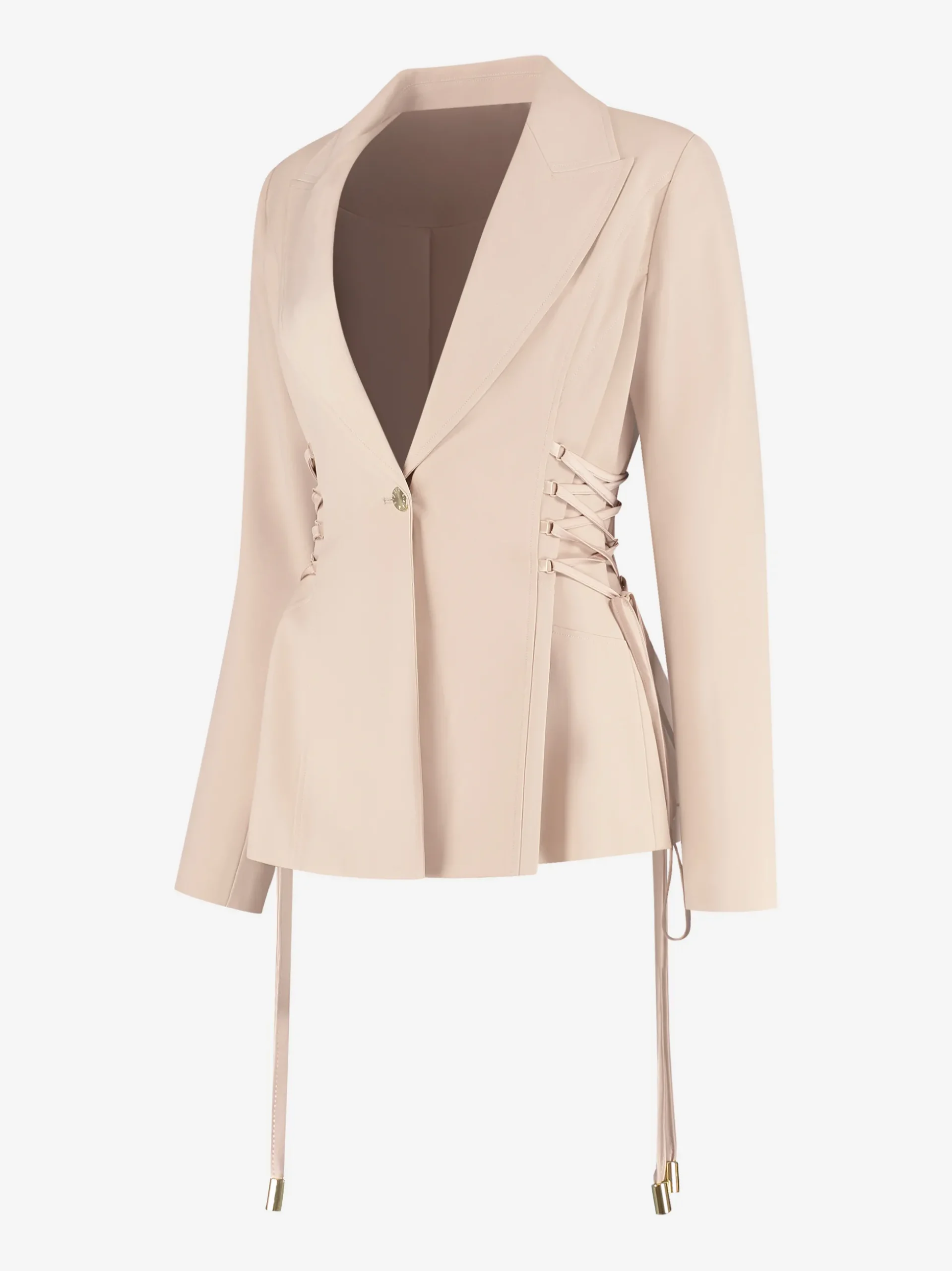 Aansluitende blazer met veter details