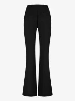 Aansluitende flared pantalon met naden en N-knopen