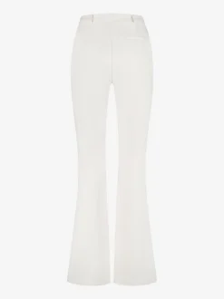 Aansluitende flared pantalon met naden en N-knopen