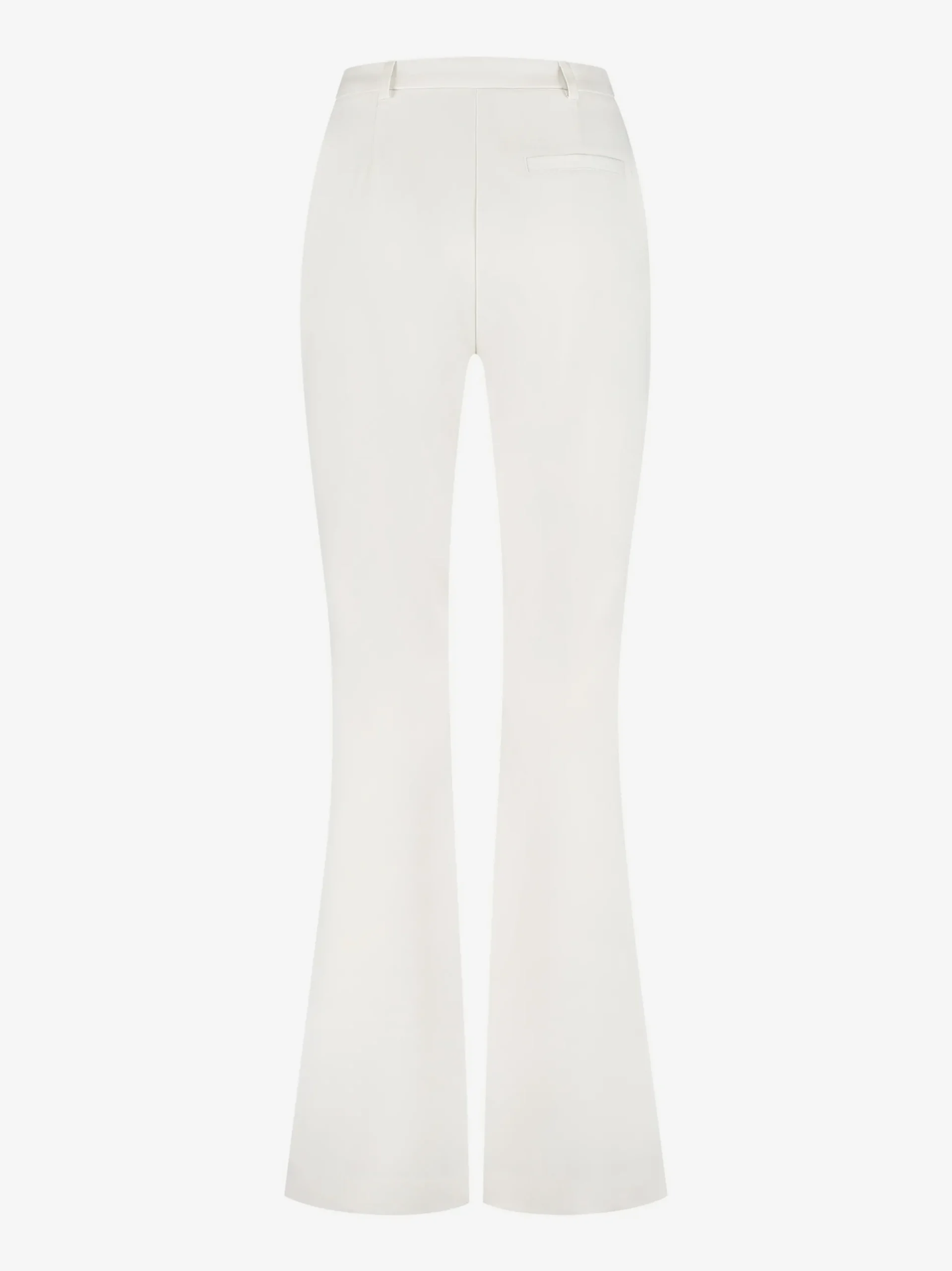 Aansluitende flared pantalon met naden en N-knopen