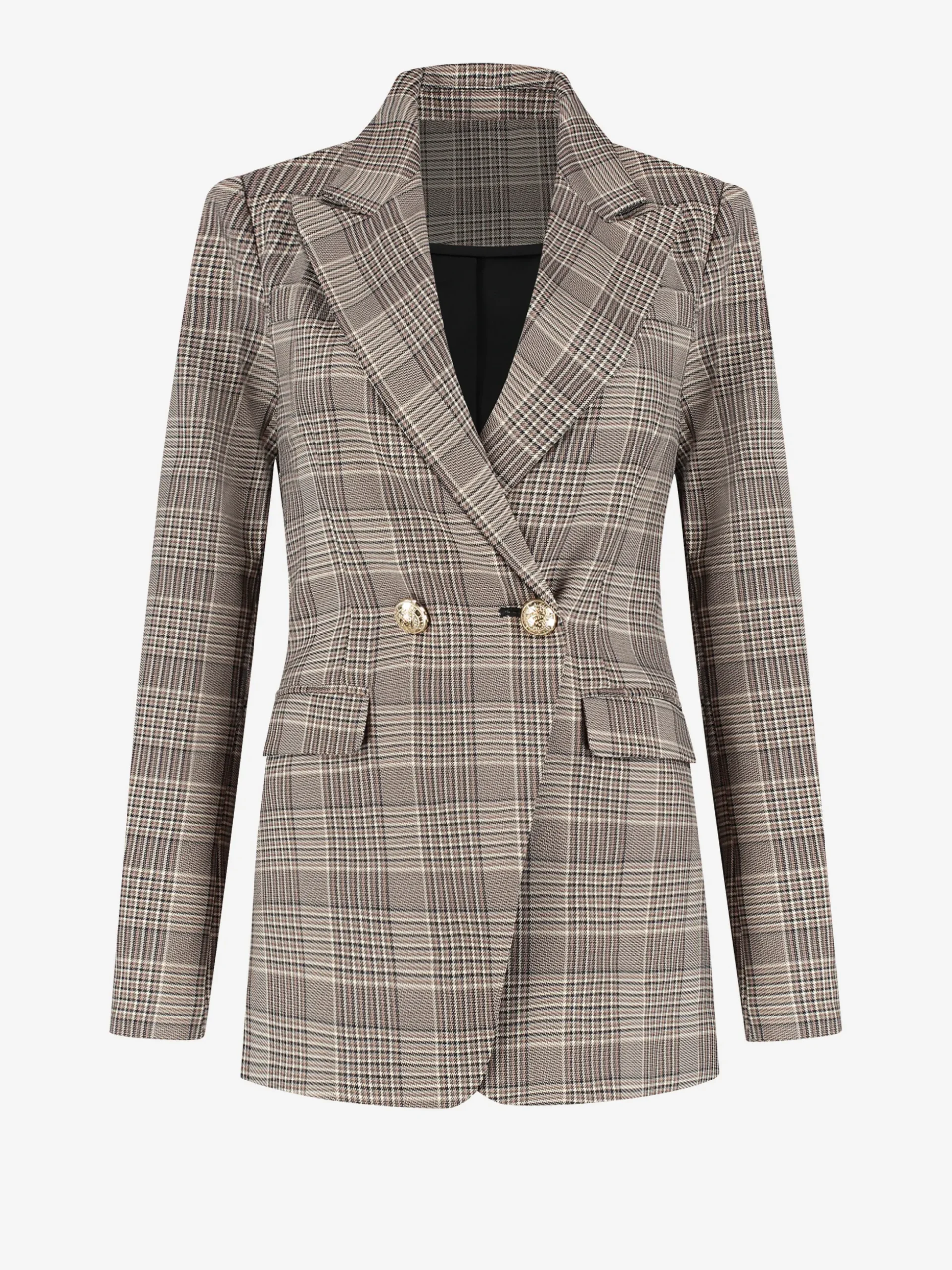 Aansluitende geruite blazer