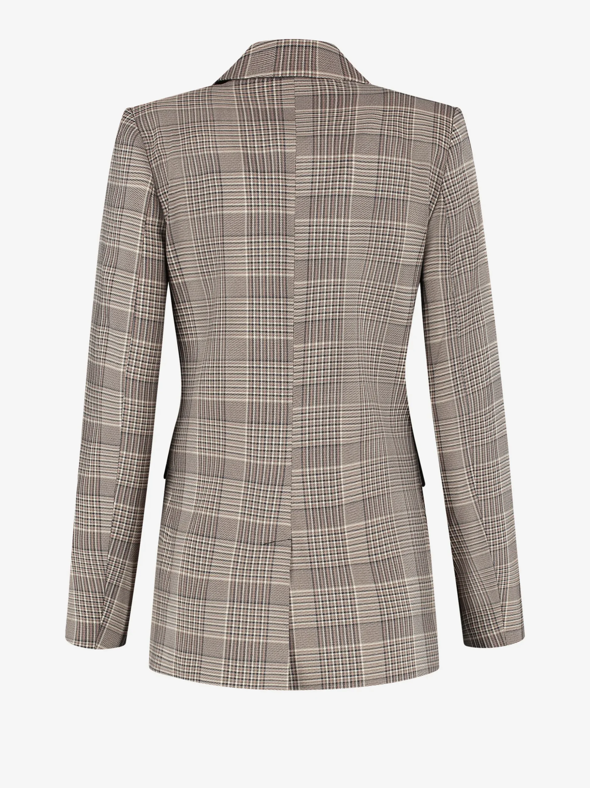 Aansluitende geruite blazer