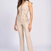 Aansluitende jumpsuit met veter details
