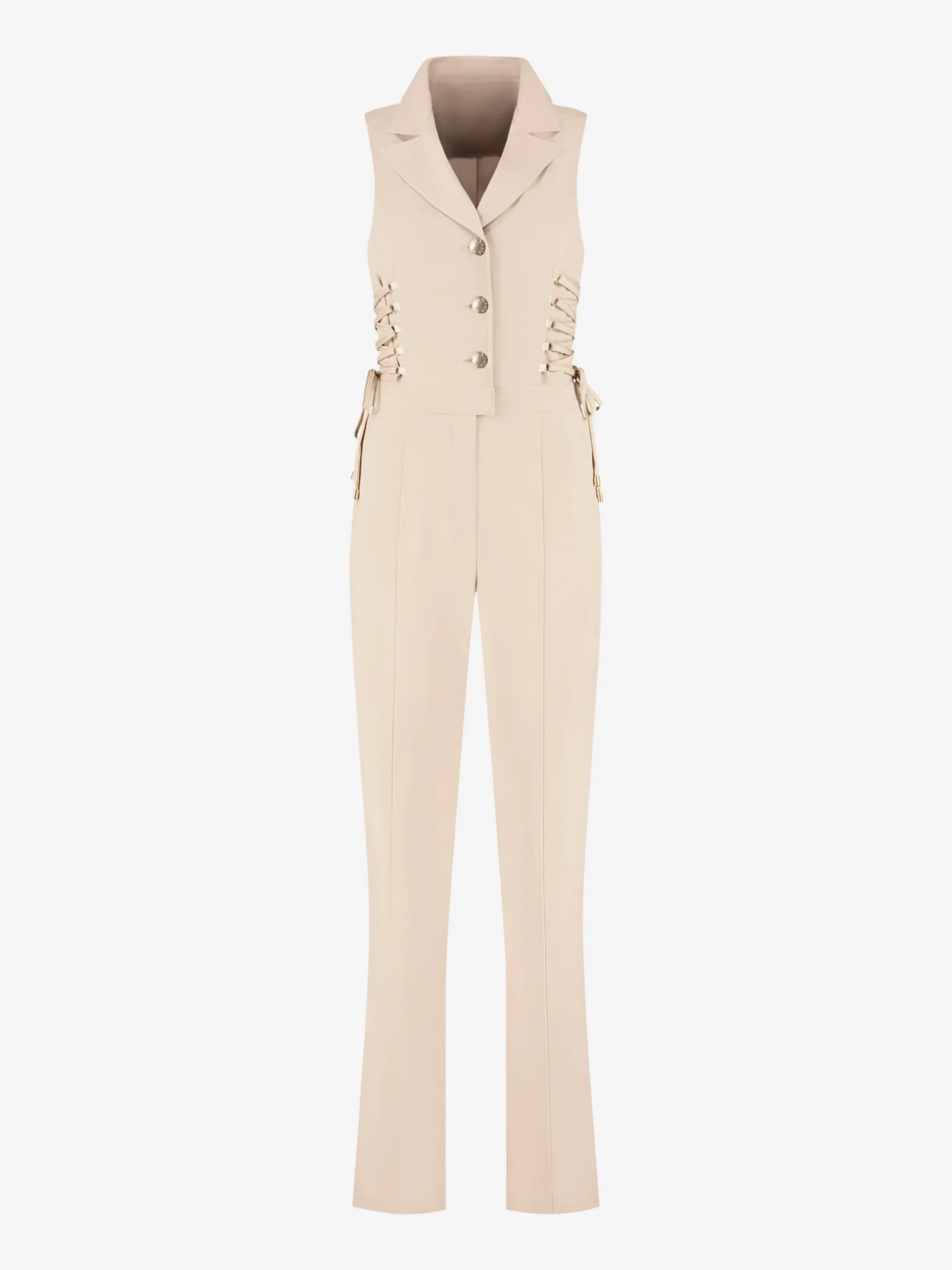 Aansluitende jumpsuit met veter details