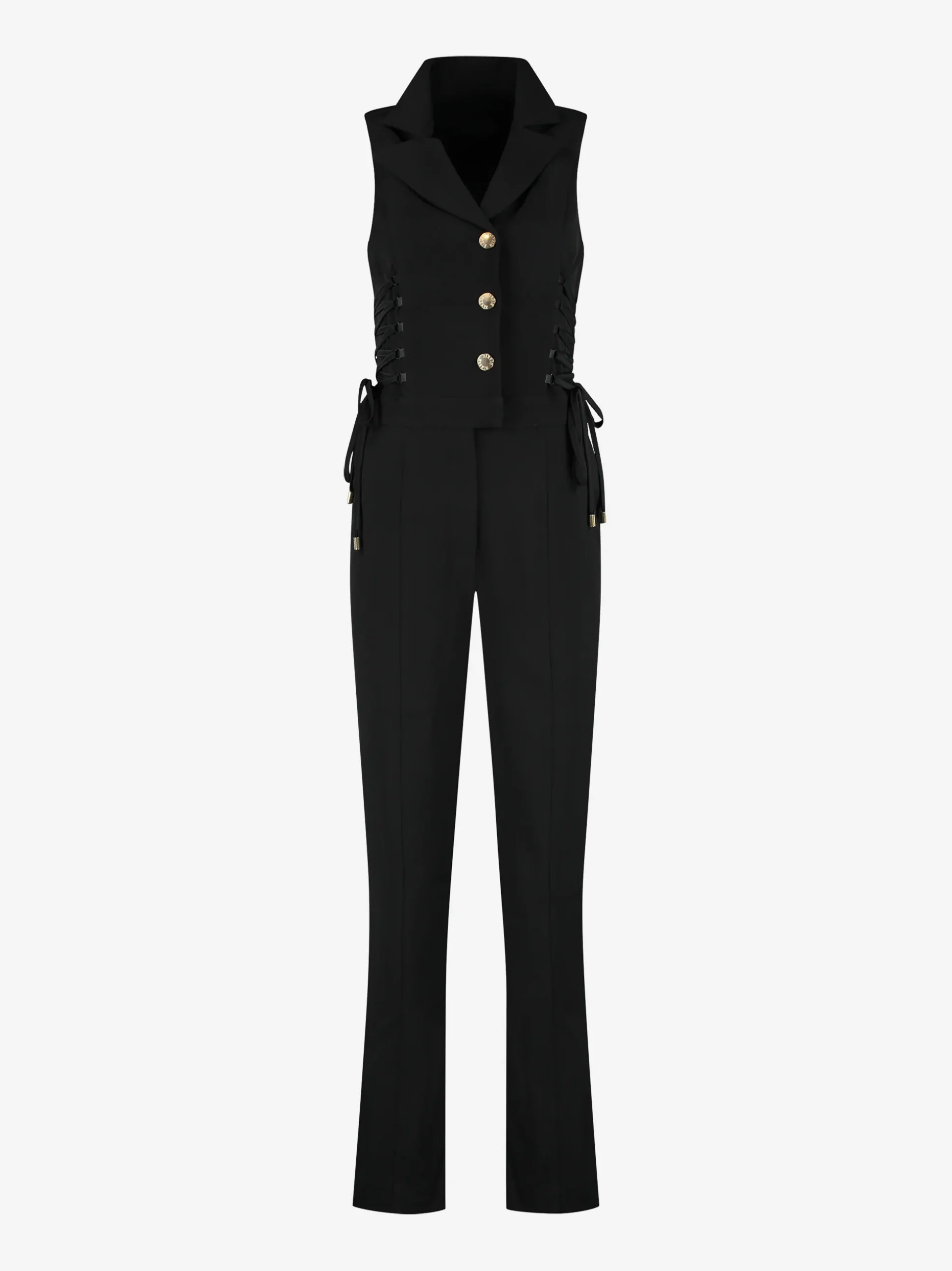 Aansluitende jumpsuit met veter details