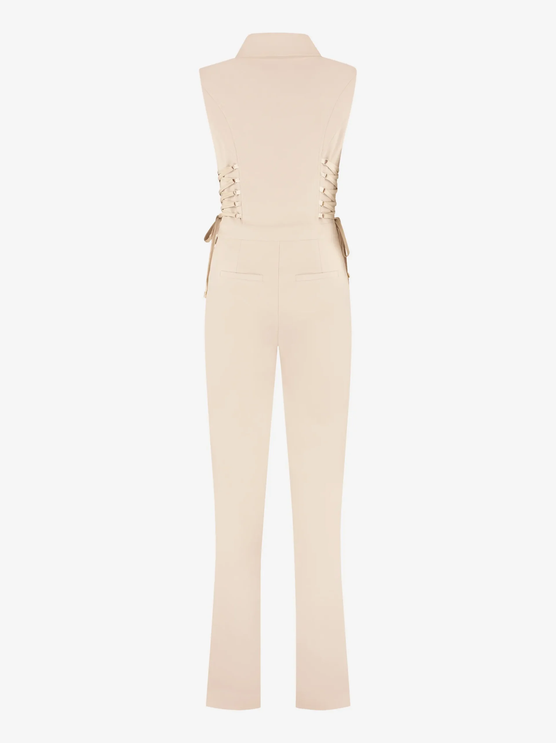 Aansluitende jumpsuit met veter details