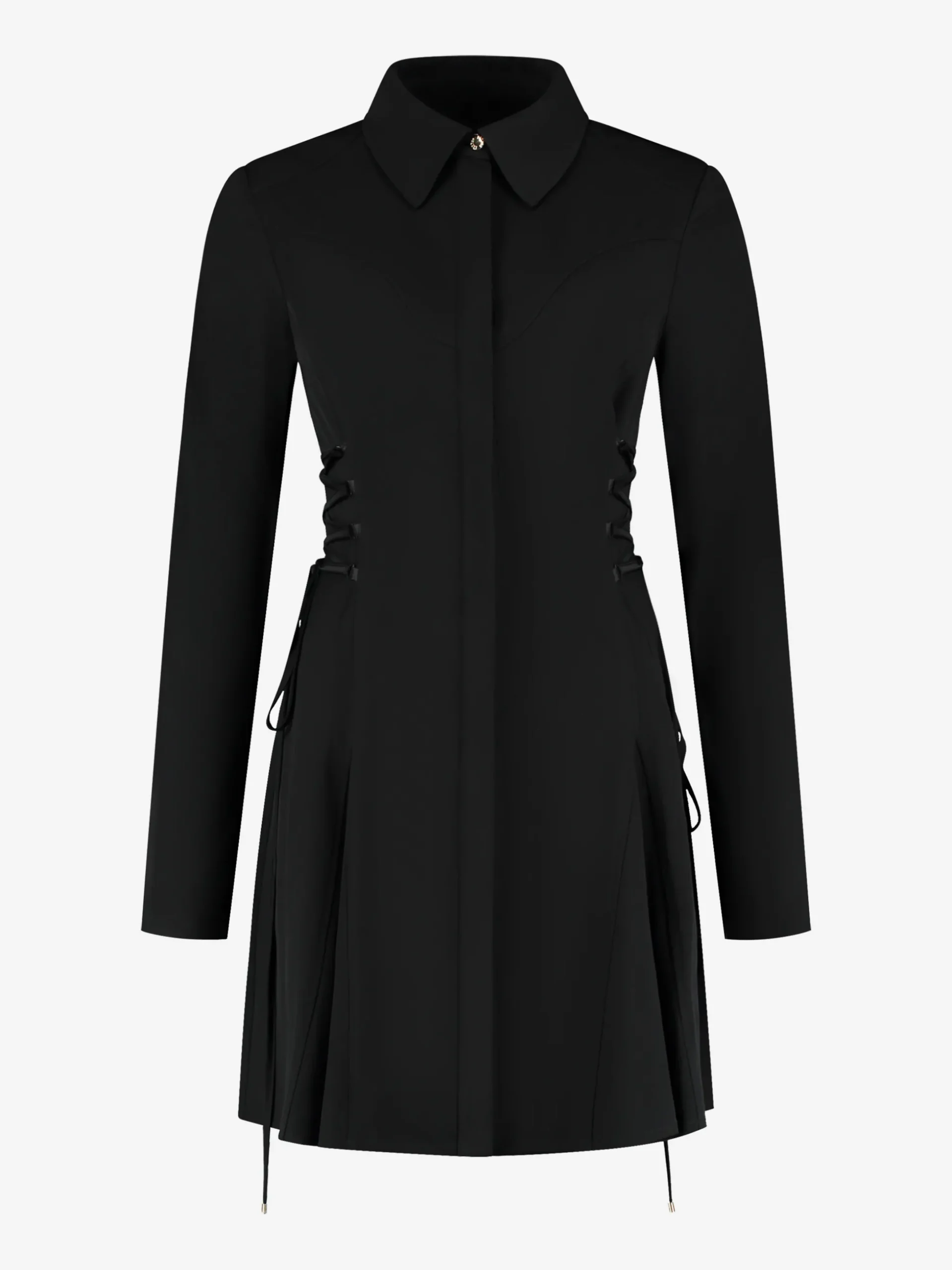 Aansluitende jurk met veter details