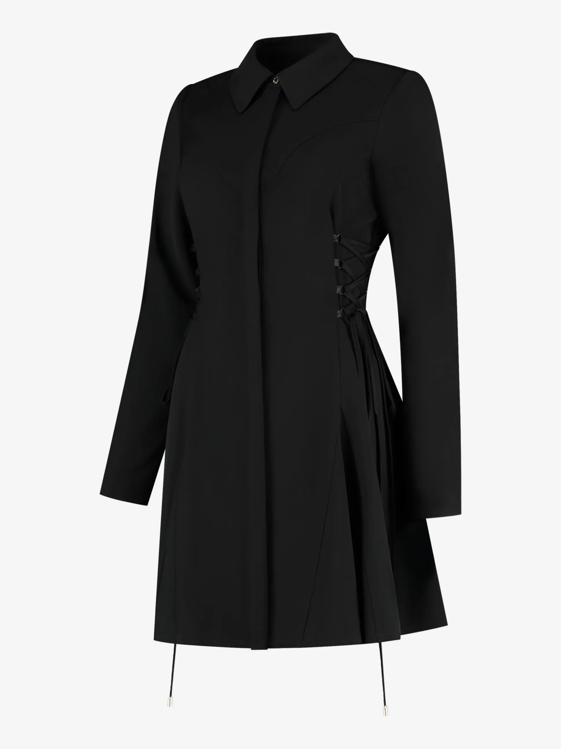 Aansluitende jurk met veter details