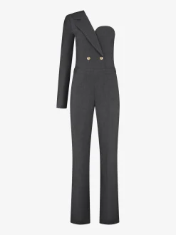 Aansluitende one shoulder jumpsuit