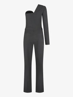 Aansluitende one shoulder jumpsuit