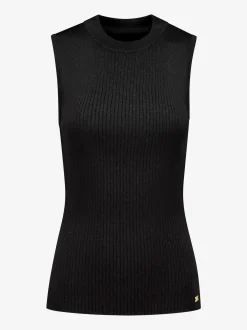 Aansluitende tank top met glitters