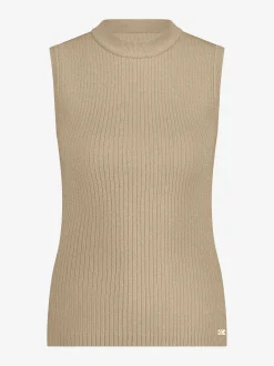 Aansluitende tank top met glitters