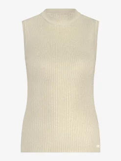 Aansluitende tank top met glitters