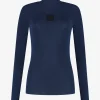 Aansluitende top met logo patch en col