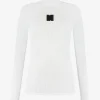 Aansluitende top met logo patch en col