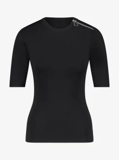 Aansluitende top met rits detail