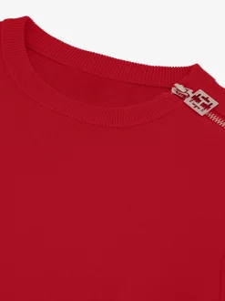 Aansluitende top met rits detail