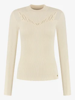 Aansluitende top met veter detail