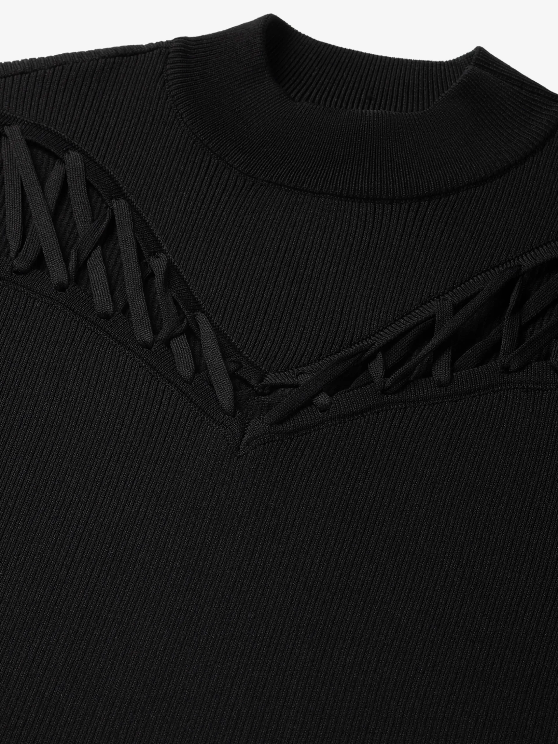 Aansluitende top met veter detail