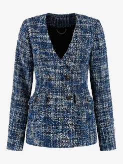 Aansluitende tweed blazer