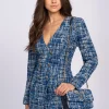 Aansluitende tweed jurk