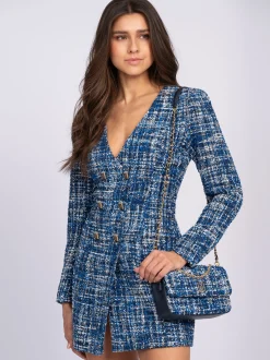 Aansluitende tweed jurk