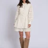 A-lijn jurk van broderie anglaise met cut-out details