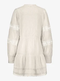 A-lijn jurk van broderie anglaise met cut-out details