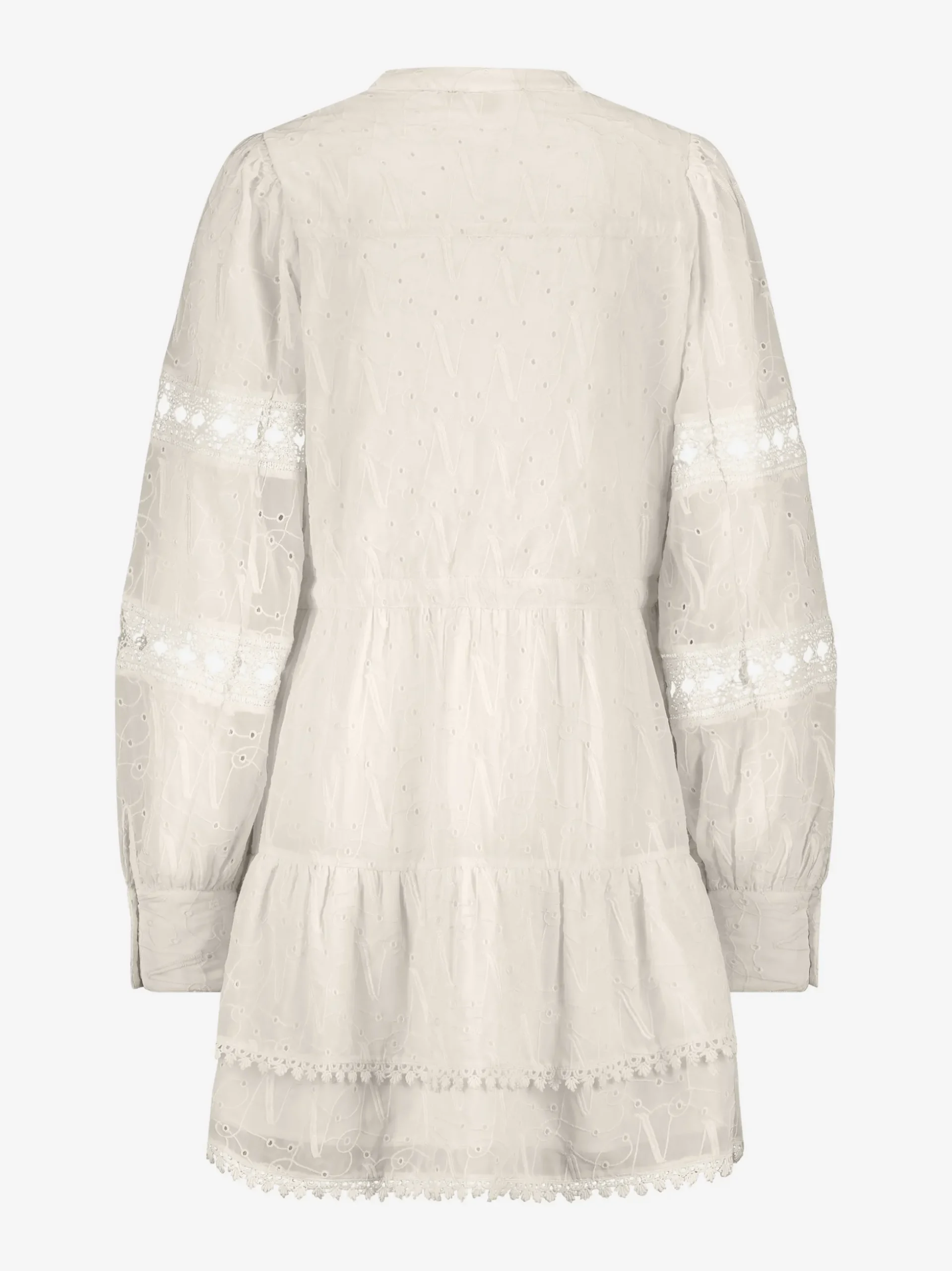 A-lijn jurk van broderie anglaise met cut-out details