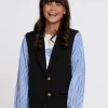 Blazer met gestreepte mouwen