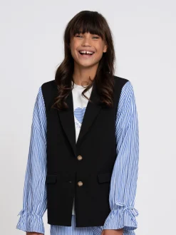 Blazer met gestreepte mouwen