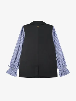 Blazer met gestreepte mouwen