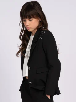 Blazer met glitter studs