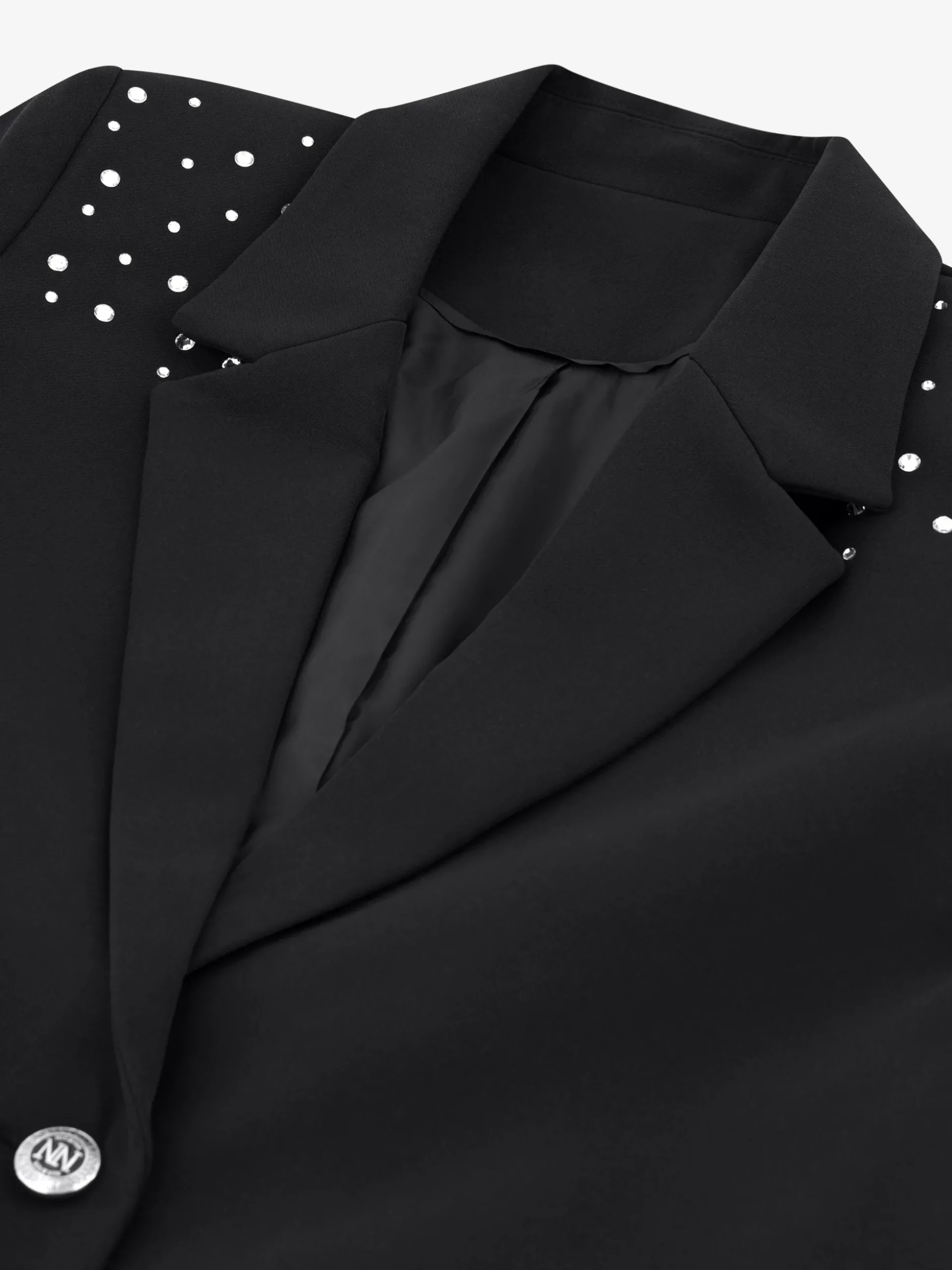 Blazer met glitter studs