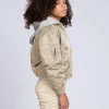 Bomberjack met capuchon van sweaterstof en N&N logo