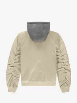 Bomberjack met capuchon van sweaterstof en N&N logo