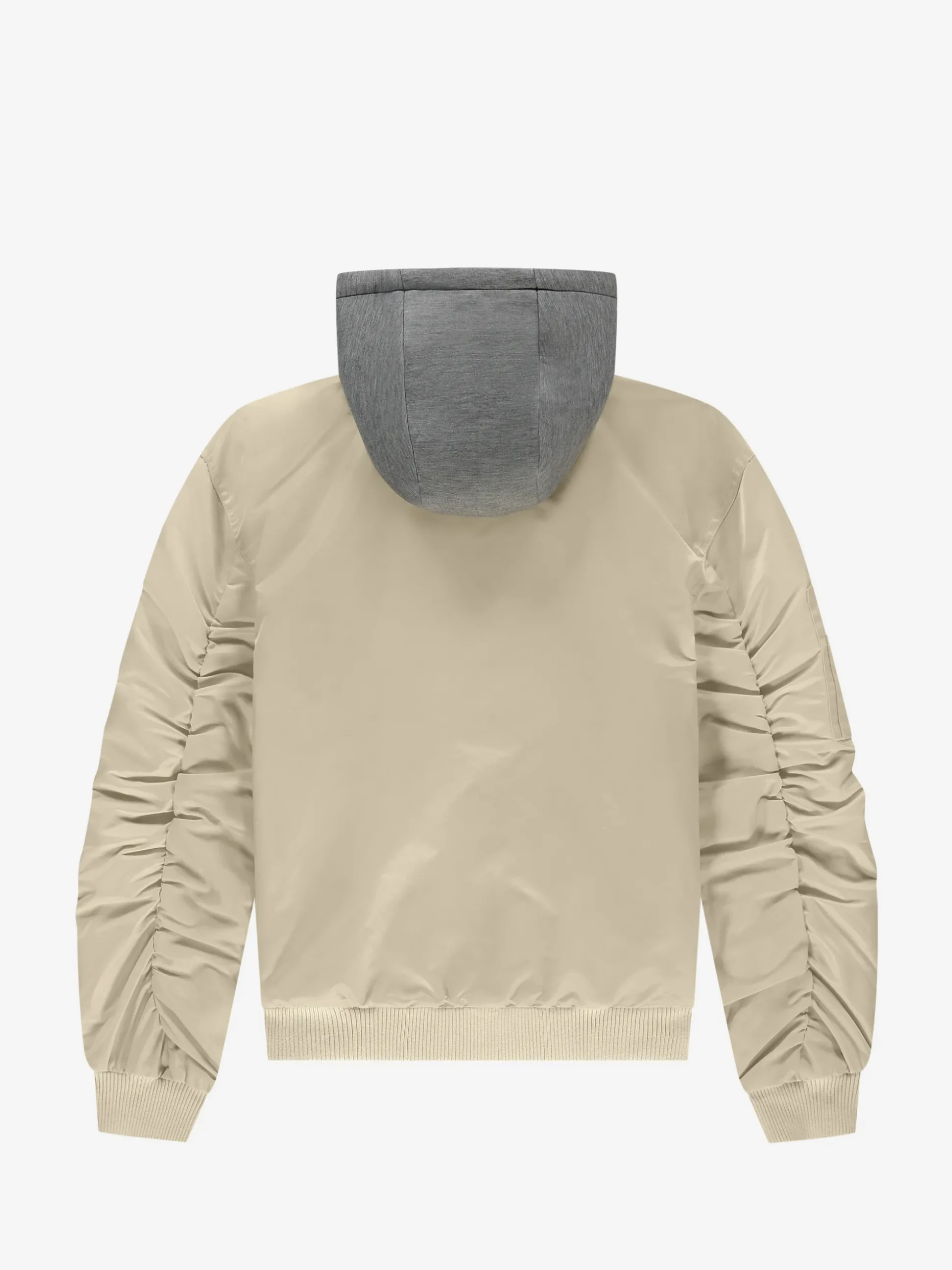 Bomberjack met capuchon van sweaterstof en N&N logo