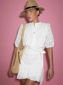 Broderie anglaise wikkelrok