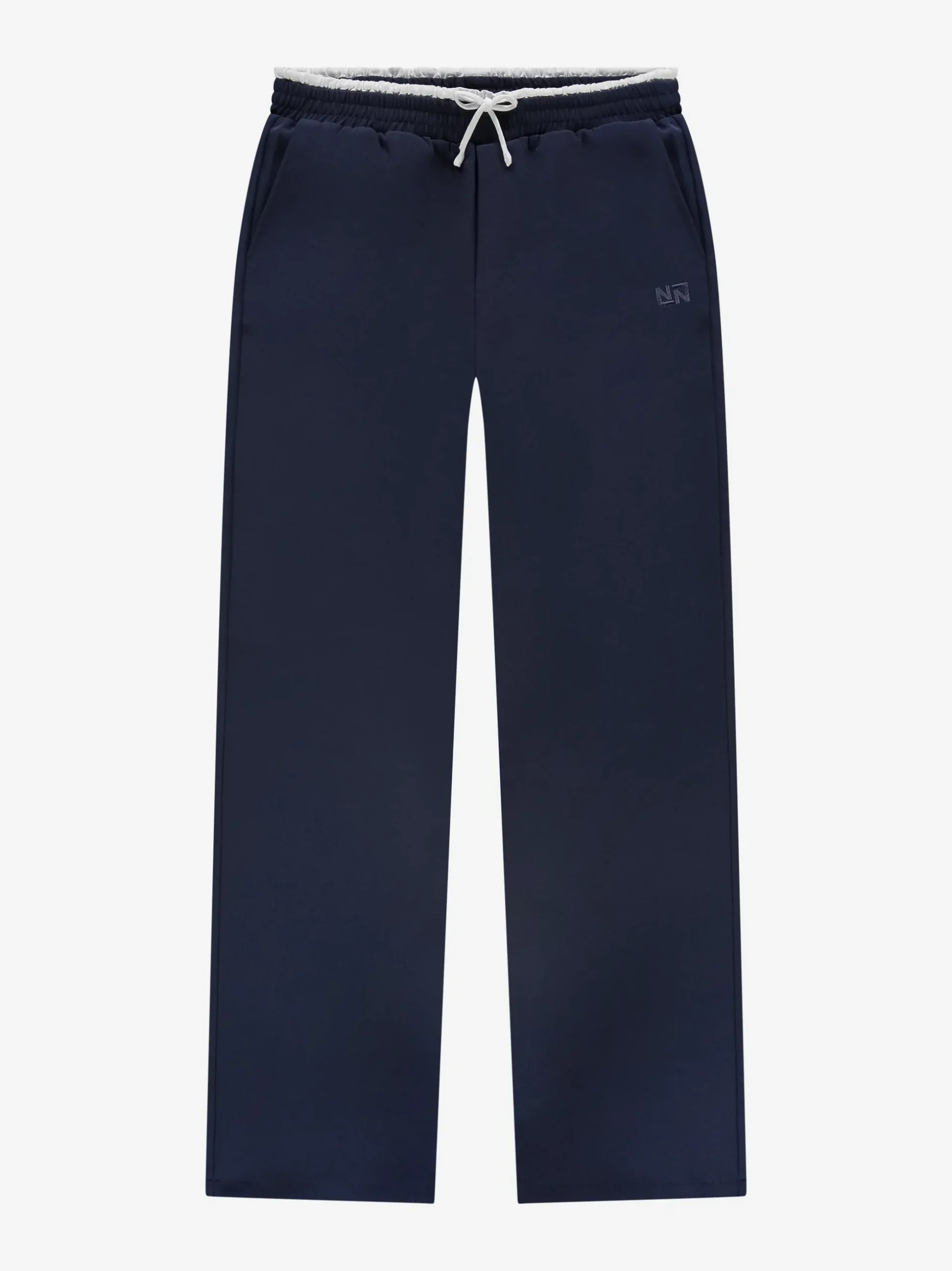 Broek met dubbele tailleband en trekkoord