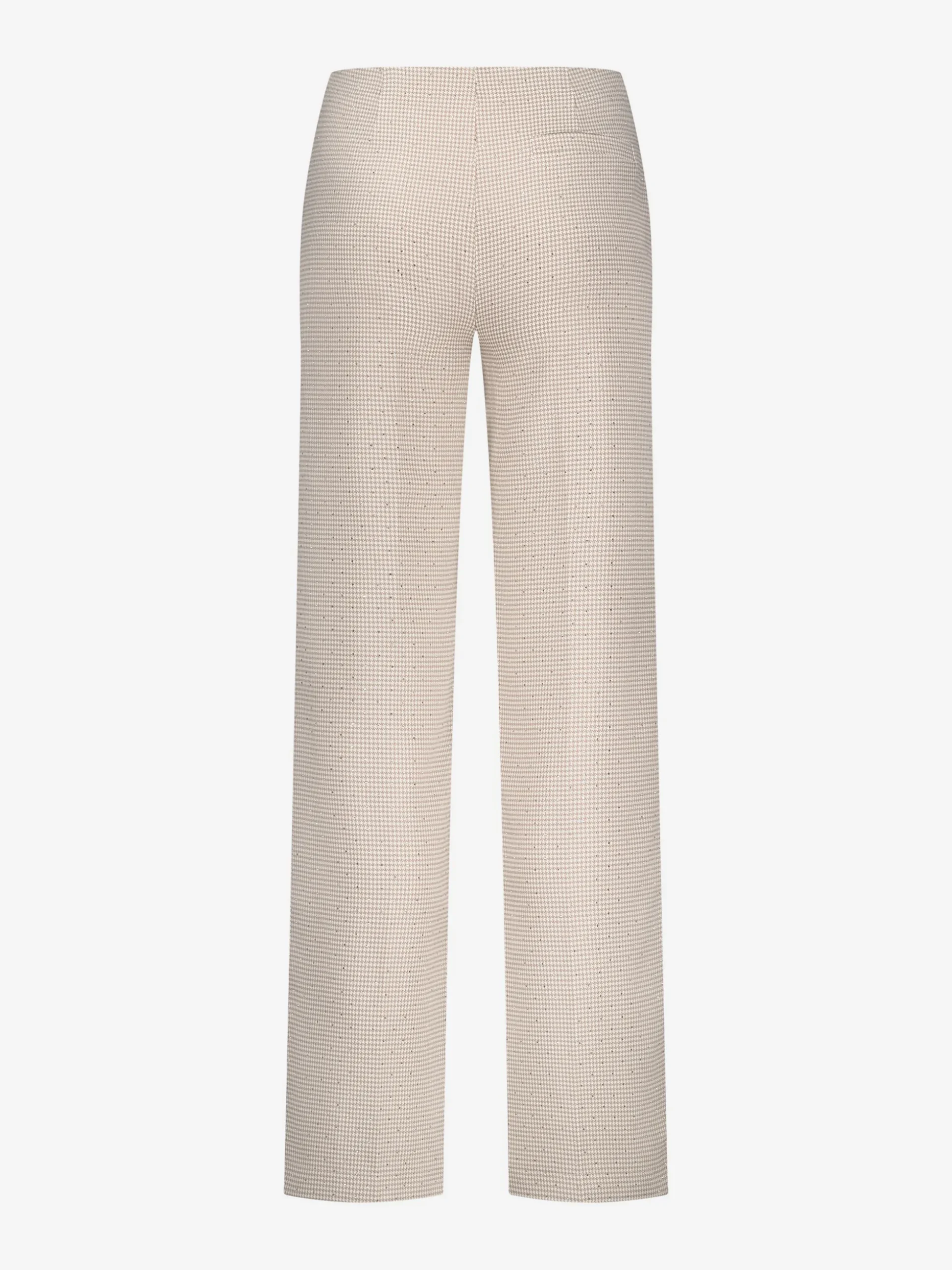 Broek met pied-de-poule patroon en strass steentjes