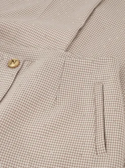 Broek met pied-de-poule patroon en strass steentjes