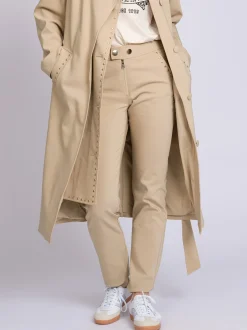 Broek met rits en decoratieve studs