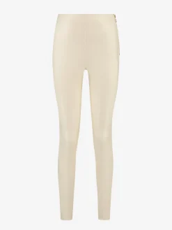 Broek van imitatieleer met hoge taille