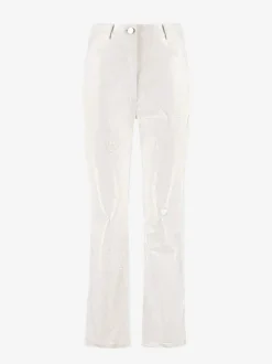 Broek van imitatieleer met craquelu00e9 patroon