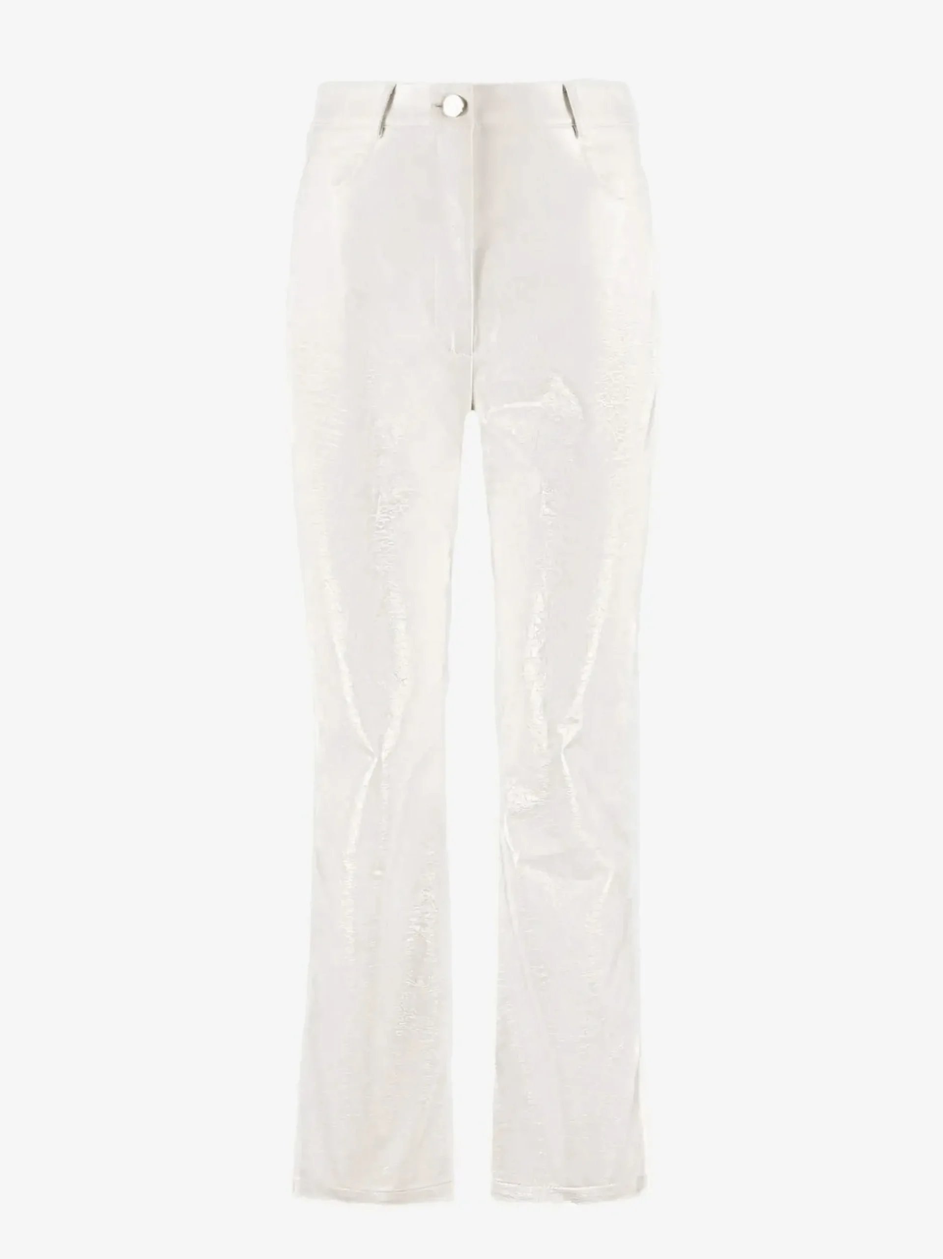 Broek van imitatieleer met craquelu00e9 patroon